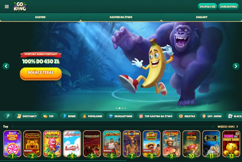 GoKong kasyno internetowe bez rejestracji